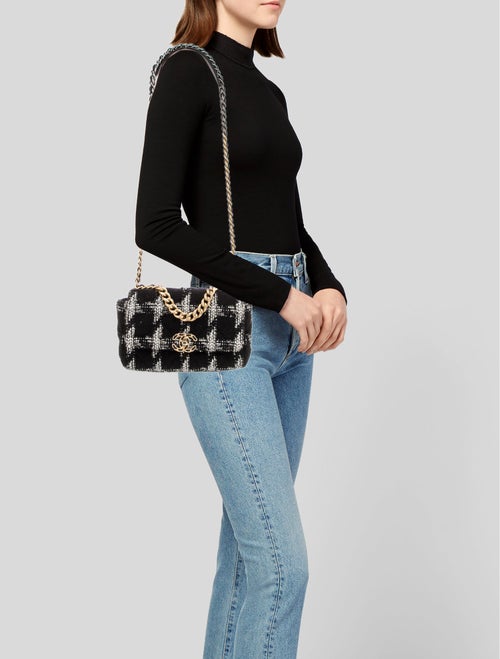 Chanel Tweed Medium 19 Flap Bag