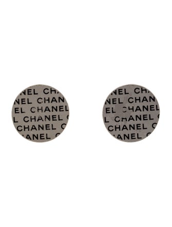 Chanel Enamel Round Clip-On Earrings