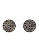 Chanel Enamel Round Clip-On Earrings