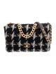 Chanel Houndstooth Tweed Maxi 19 Flap Bag