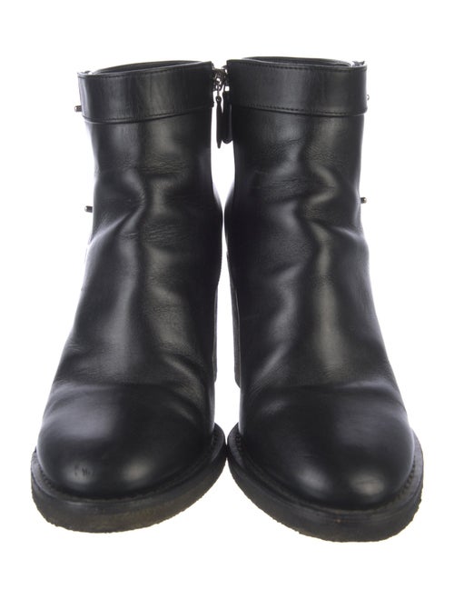 Chanel Interlocking CC Logo Leather Boots