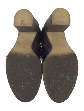 Chanel Interlocking CC Logo Leather Boots