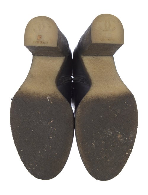 Chanel Interlocking CC Logo Leather Boots