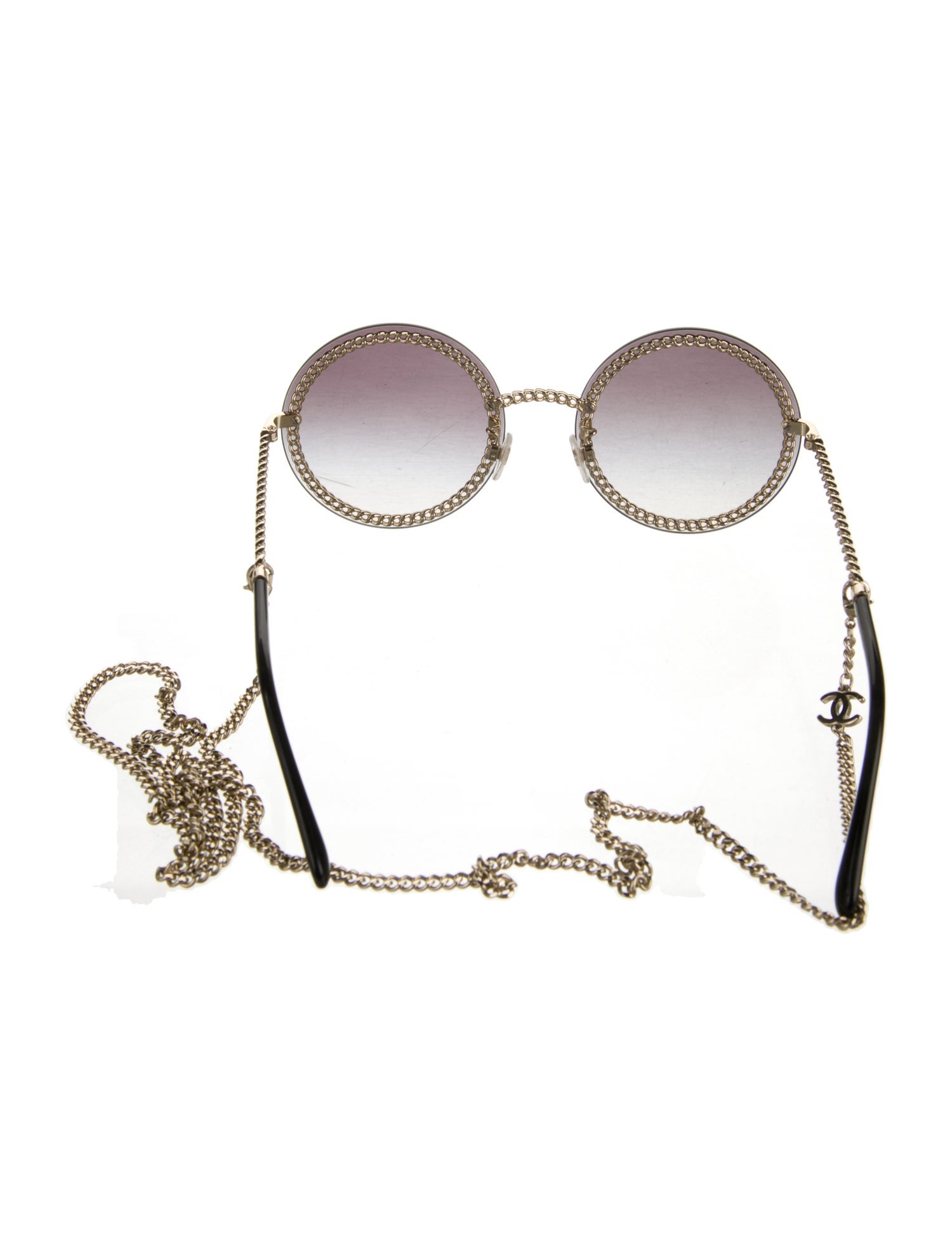 Chanel Interlocking CC Logo Round Sunglasses