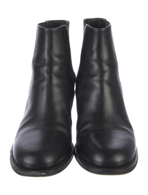 Chanel Interlocking CC Logo Leather Chelsea Boots