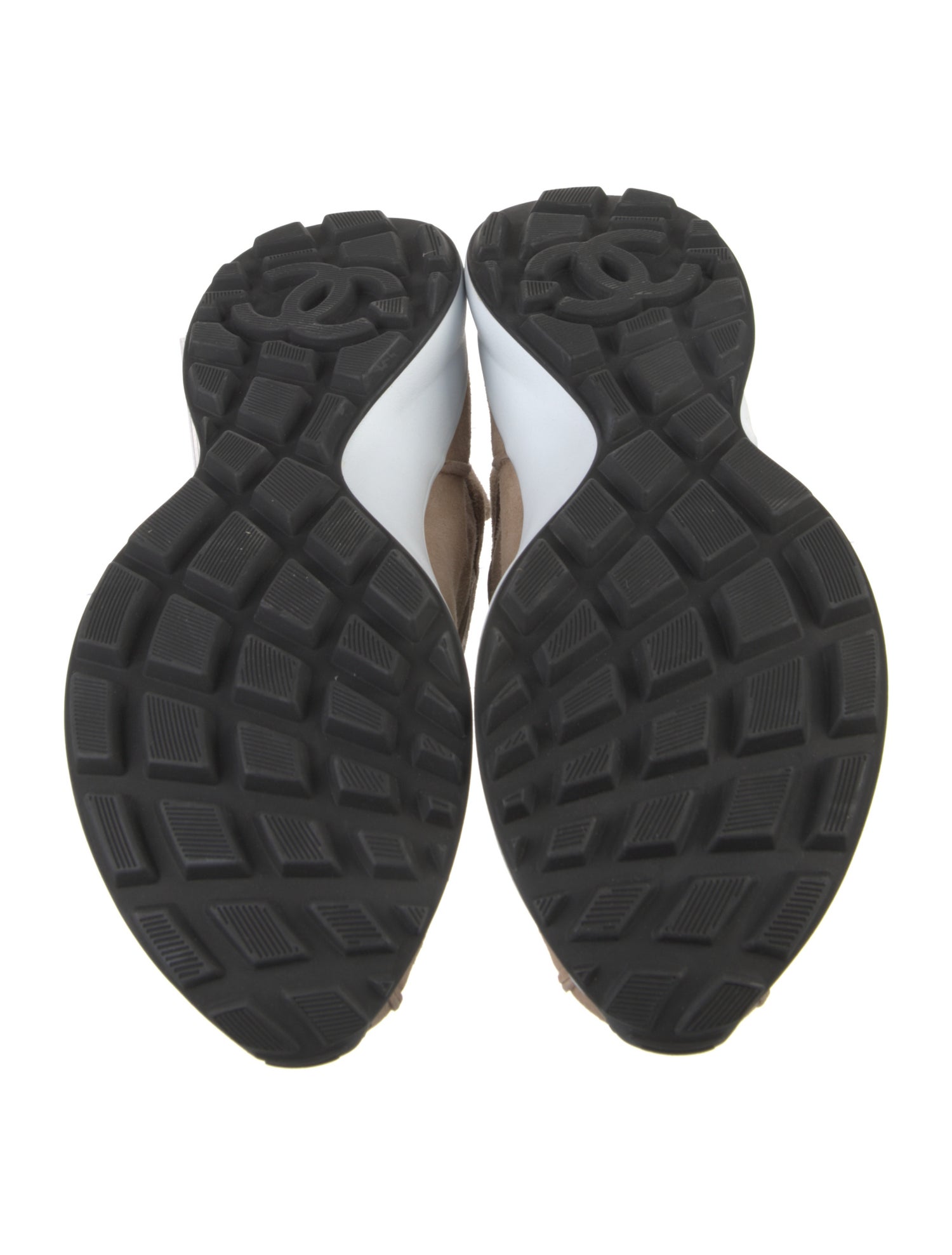 Chanel Interlocking CC Logo Suede Athletic Sneakers