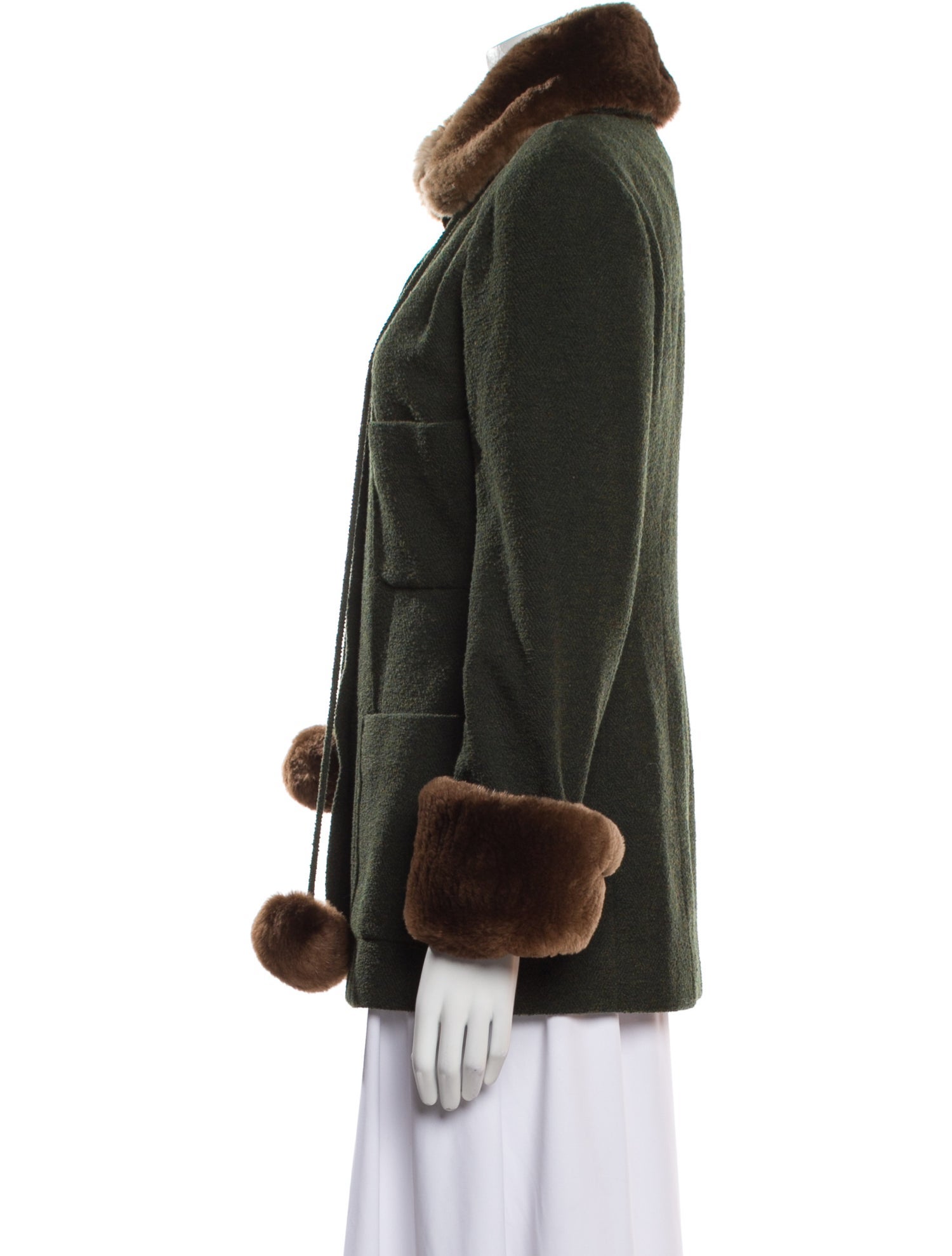 Chanel Vintage 1988 Faux Fur Jacket