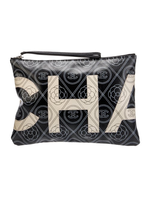 Chanel Maxi Camellia Pouch