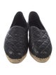 Chanel Interlocking CC Logo Leather Espadrilles