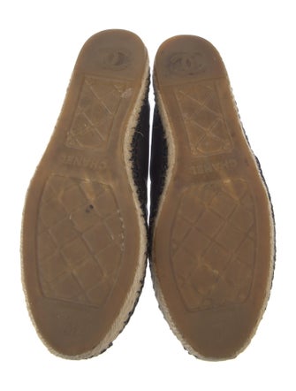 Chanel Interlocking CC Logo Leather Espadrilles