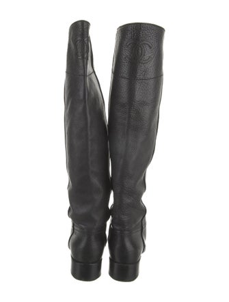 Chanel 2012 Interlocking CC Logo Riding Boots