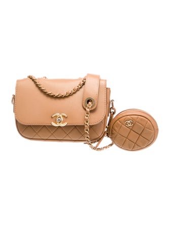 Chanel Quilted Multi Pouching Flap Bag w/ Coin Purse