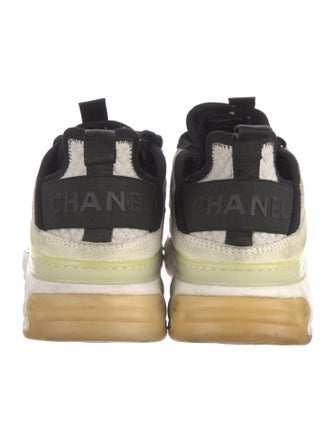 Chanel Interlocking CC Logo Suede Sneakers