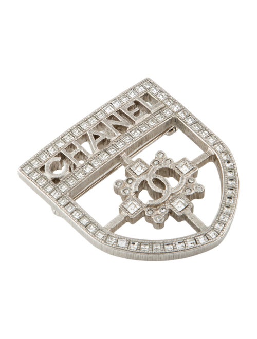 Chanel Strass CC Shield Brooch