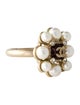 Chanel Faux Pearl, Strass & Resin CC Cocktail Ring