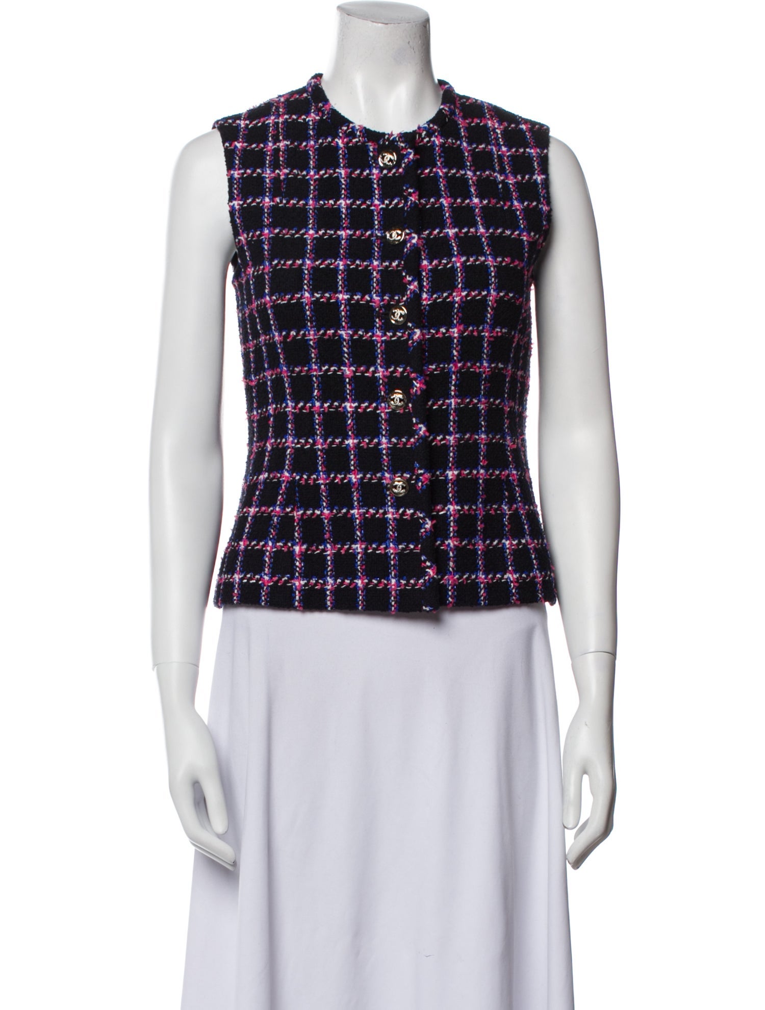 Chanel 2014 Plaid Print Vest