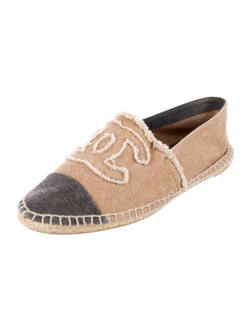 Chanel Interlocking CC Logo Canvas Espadrilles