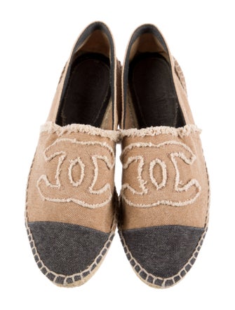 Chanel Interlocking CC Logo Canvas Espadrilles