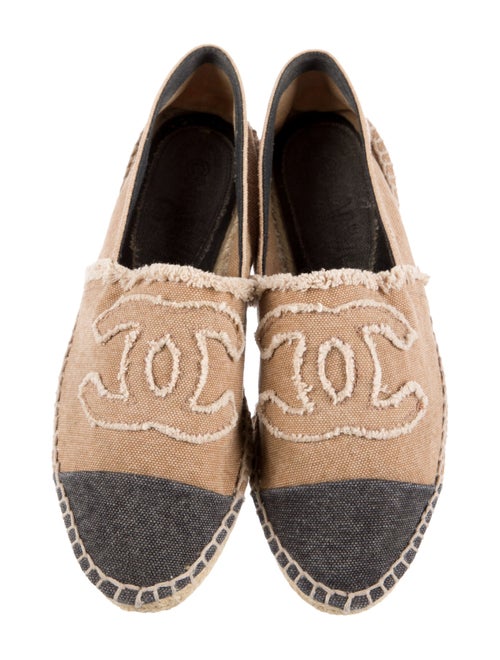 Chanel Interlocking CC Logo Canvas Espadrilles