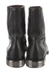 Chanel Interlocking CC Logo Leather Moto Boots
