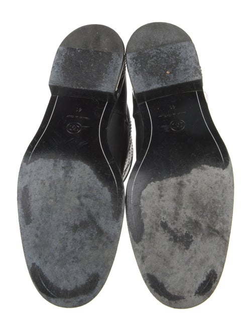 Chanel Interlocking CC Logo Leather Moto Boots