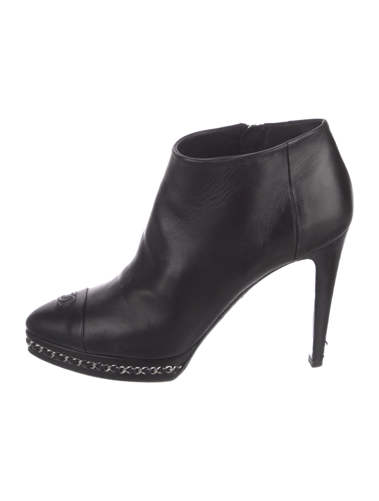 Chanel 2014 Interlocking CC Logo Boots