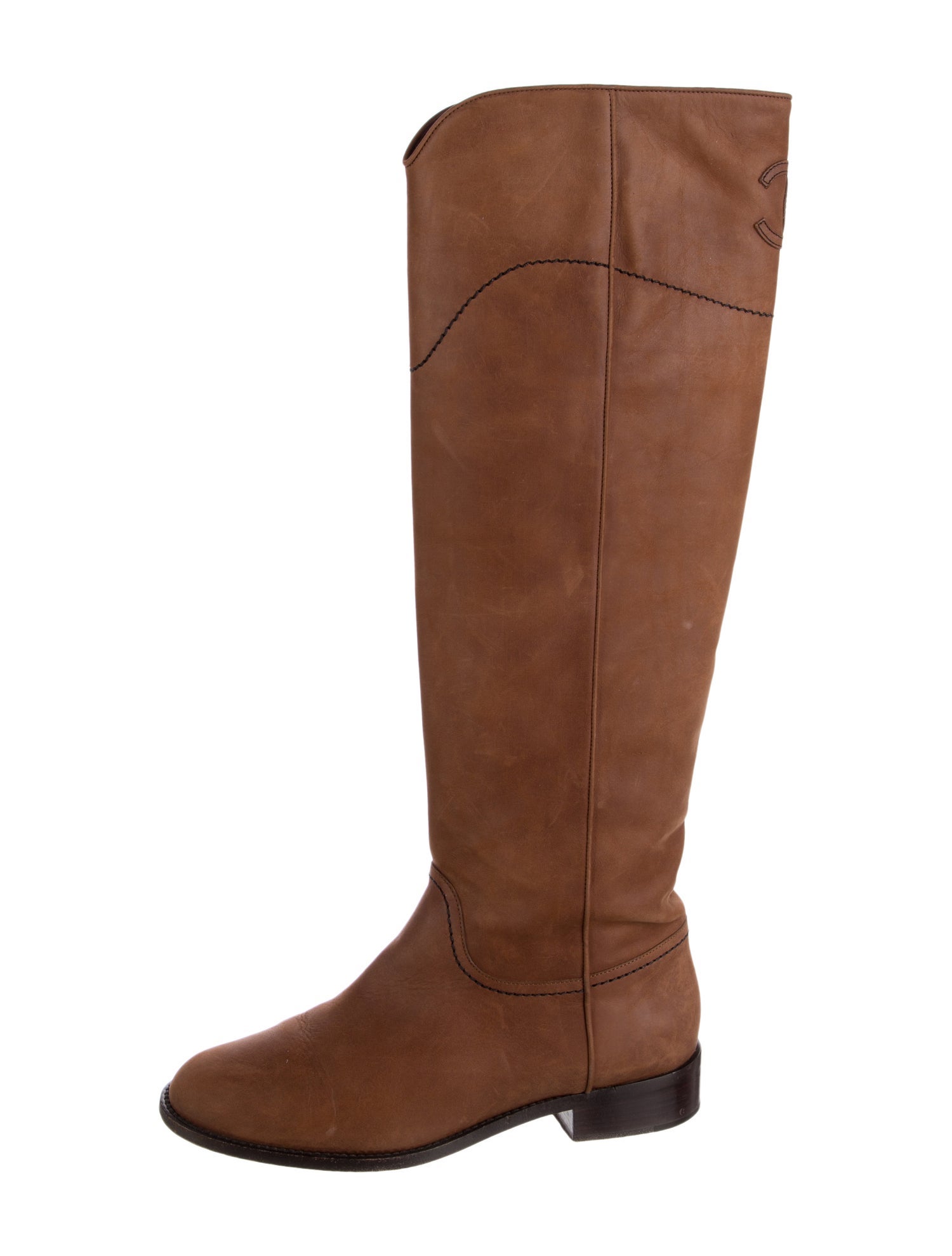 Chanel Nubuck Riding Boots