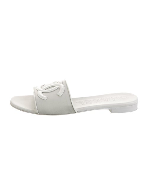 Chanel Interlocking CC Logo Mesh Slides