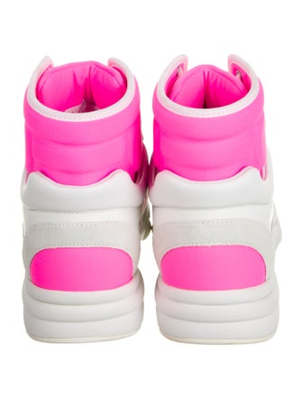 Chanel Interlocking CC Logo Calfskin Wedge Sneakers