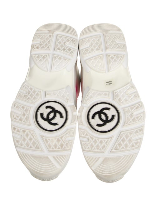Chanel Interlocking CC Logo Calfskin Wedge Sneakers