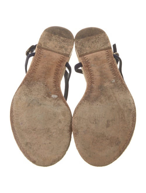 Chanel Interlocking CC Logo Suede T-Strap Sandals