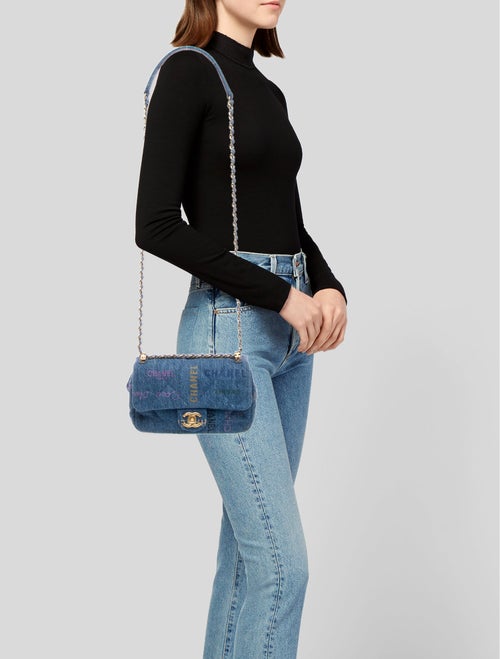 Chanel Rectangular Mini Denim Mood Flap Bag