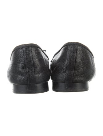 Chanel Interlocking CC Logo Leather Ballet Flats