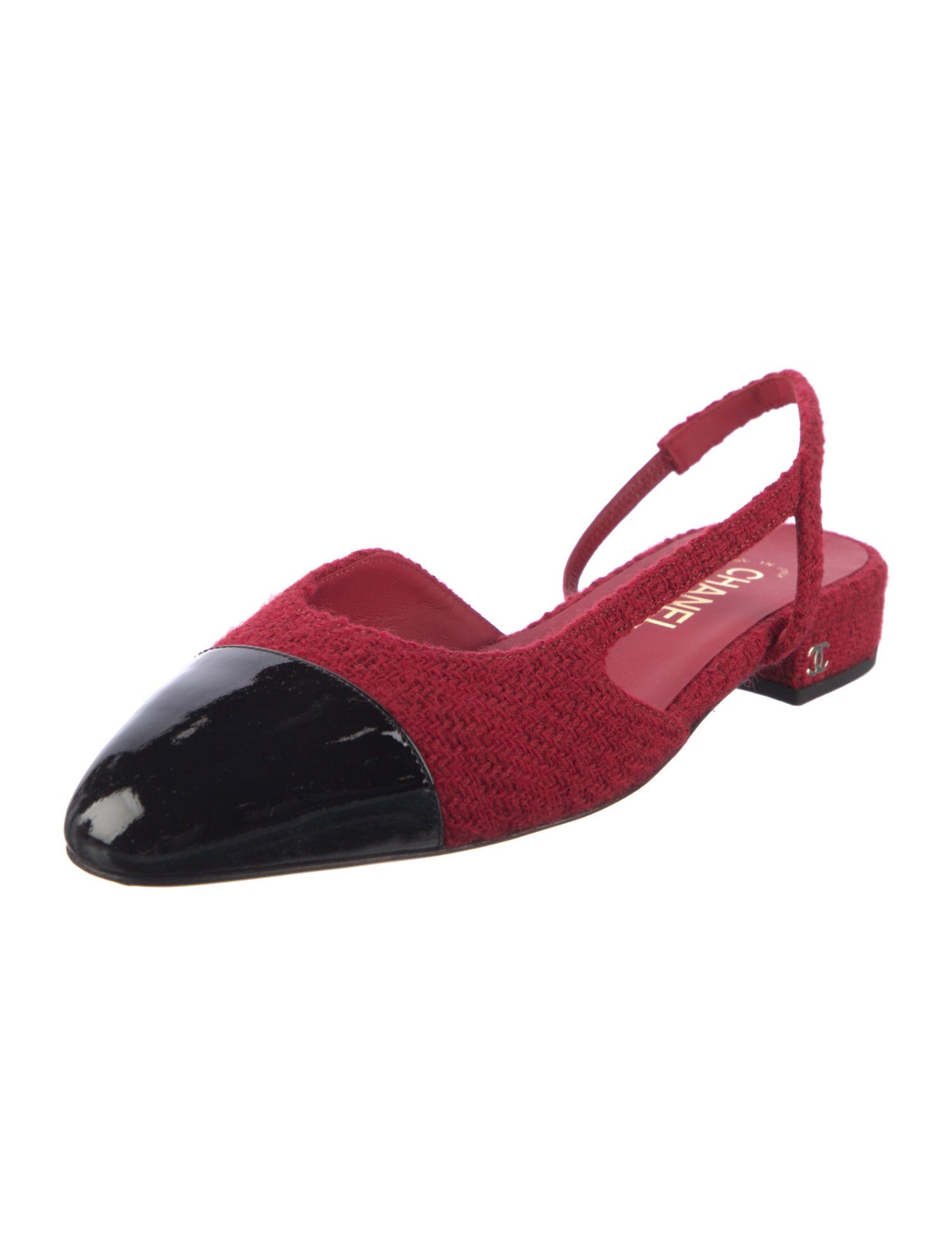 Chanel 2024 Interlocking CC Logo Slingback Flats w/ Tags