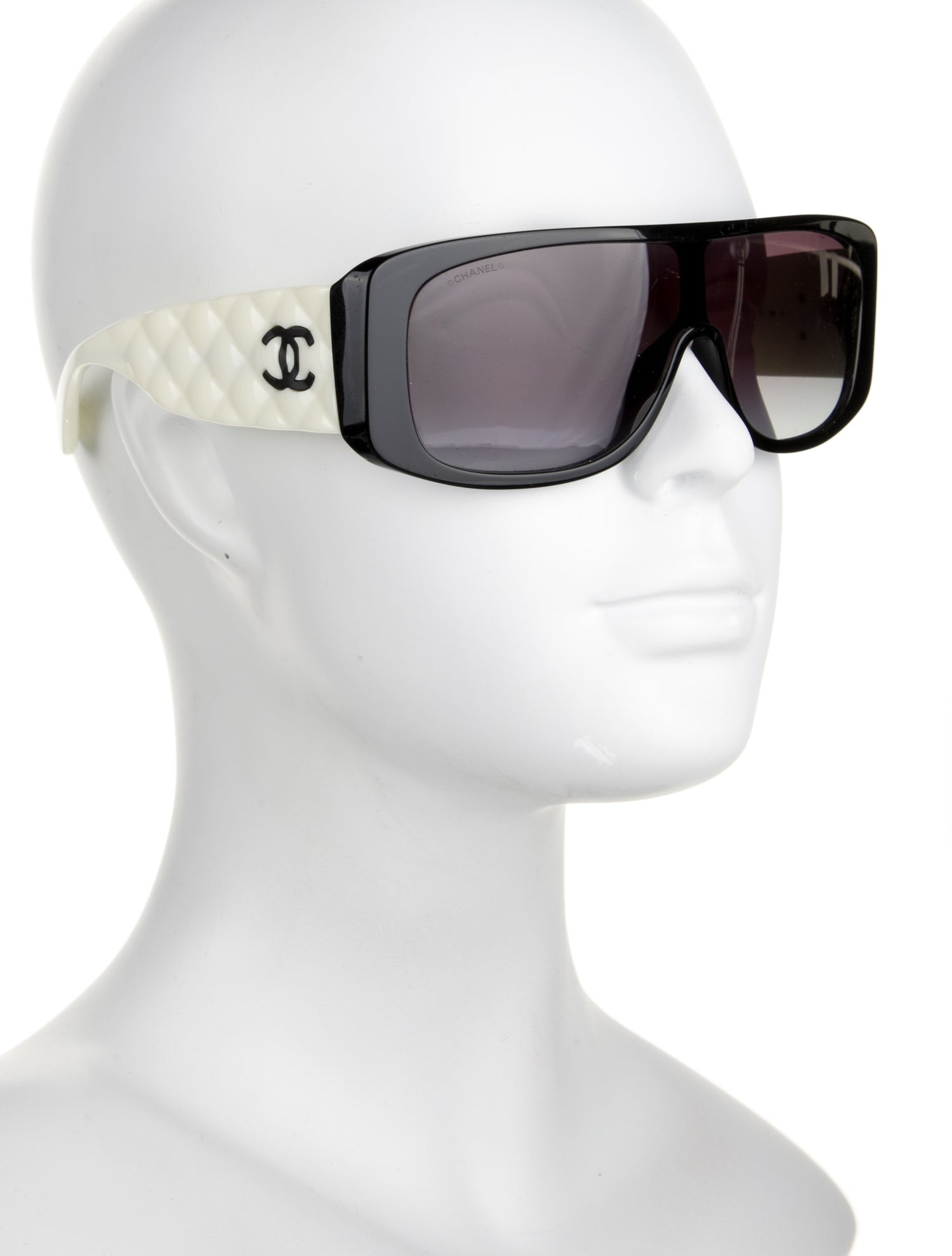 Chanel Interlocking CC Logo Shield Sunglasses