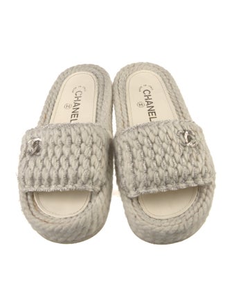 Chanel Interlocking CC Logo Espadrilles
