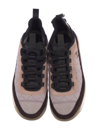 Chanel Interlocking CC Logo Suede Sneakers