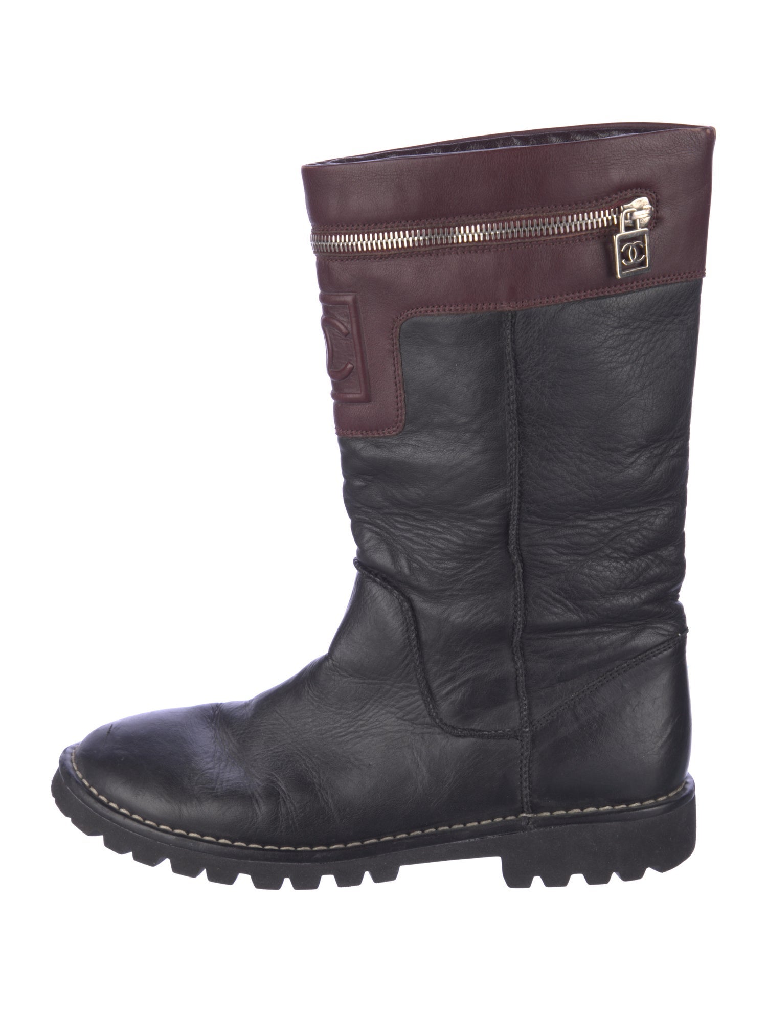 Chanel Vintage Sport Moto Boots