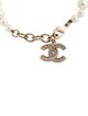 Chanel Faux Pearl & Strass CC Charm Bracelet