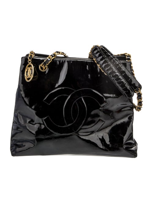 Chanel Patent CC Chain-Link Tote