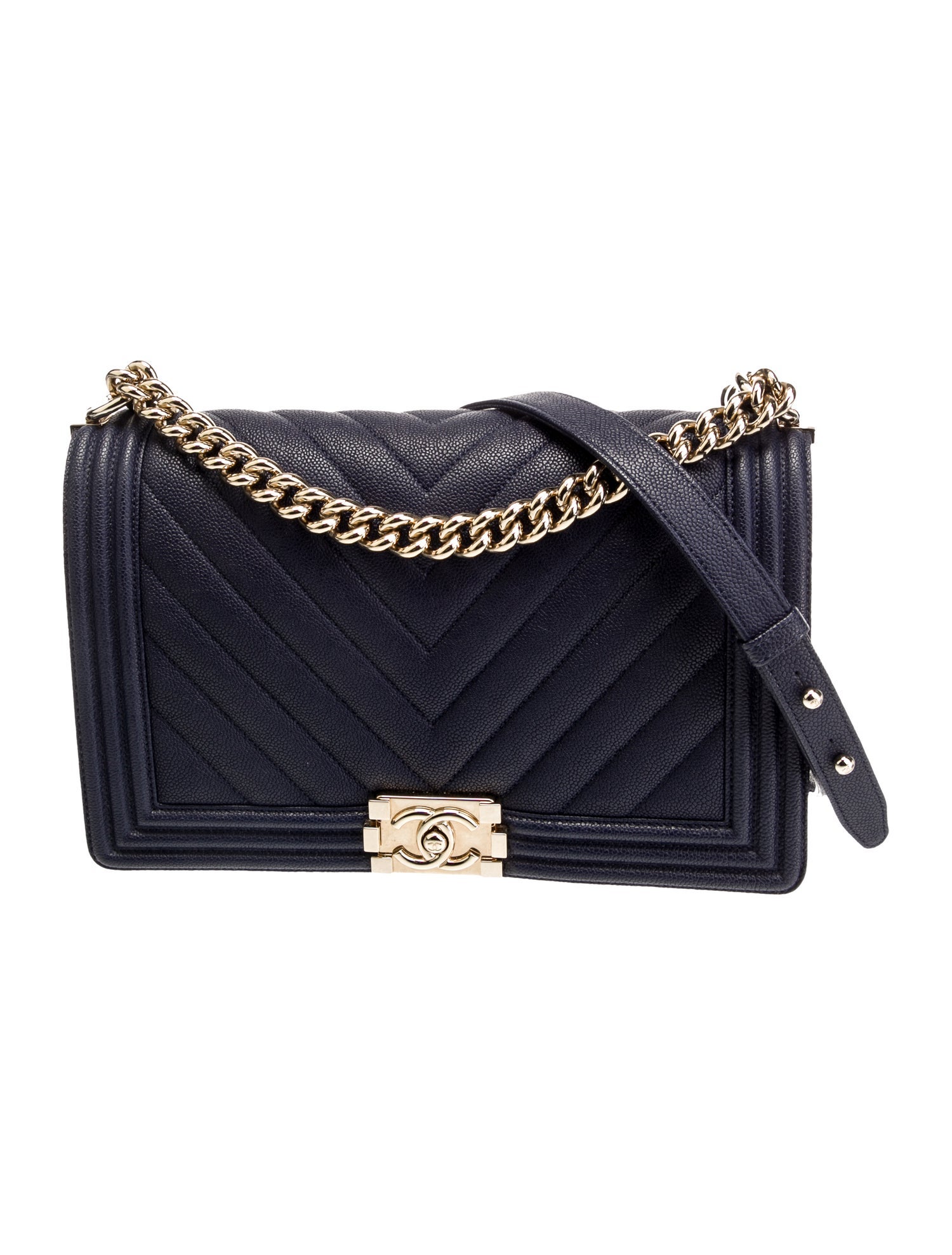 Chanel Chevron Large Boy Flap Bag