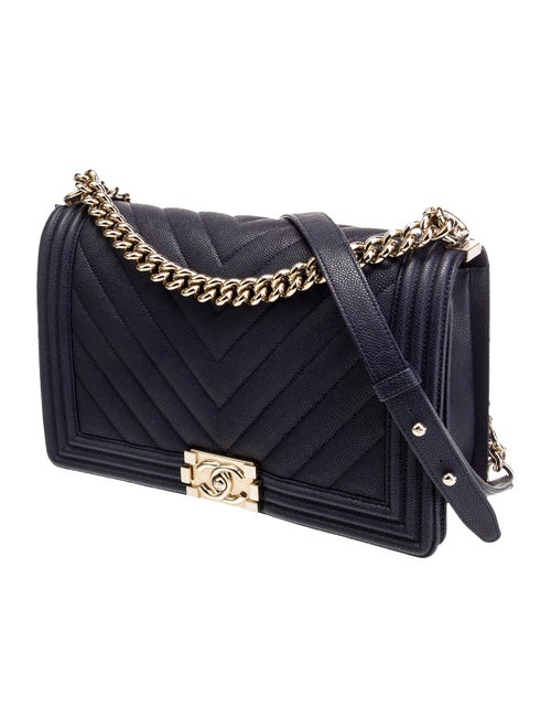 Chanel Chevron Large Boy Flap Bag