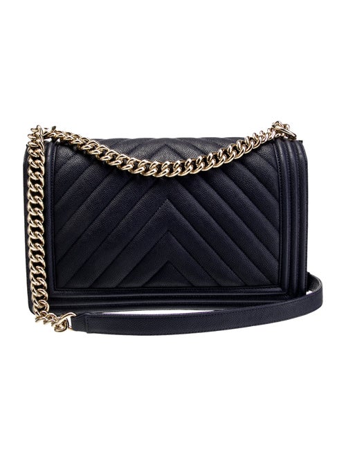 Chanel Chevron Large Boy Flap Bag