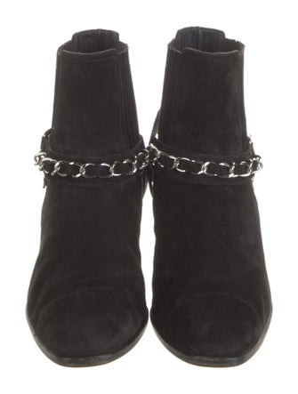 Chanel 2018 Interlocking CC Logo Chelsea Boots