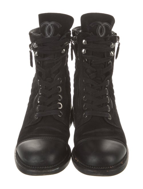 Chanel 2018 Interlocking CC Logo Combat Boots