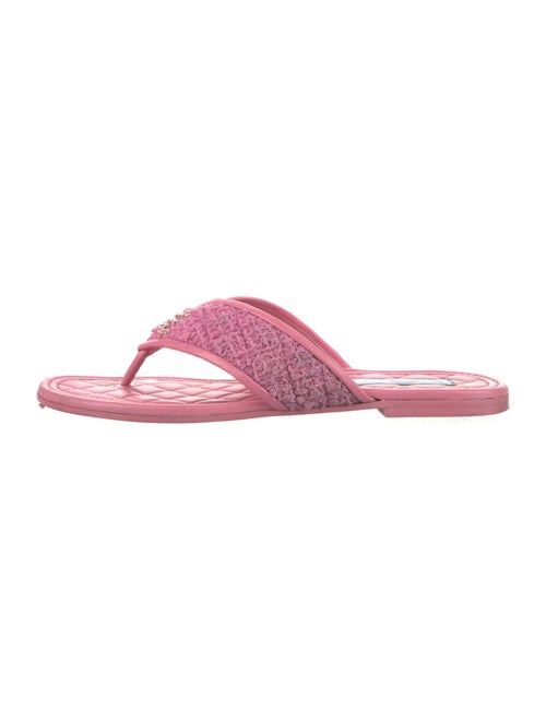 Chanel 2023 Interlocking CC Logo Flip Flops