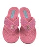 Chanel 2023 Interlocking CC Logo Flip Flops