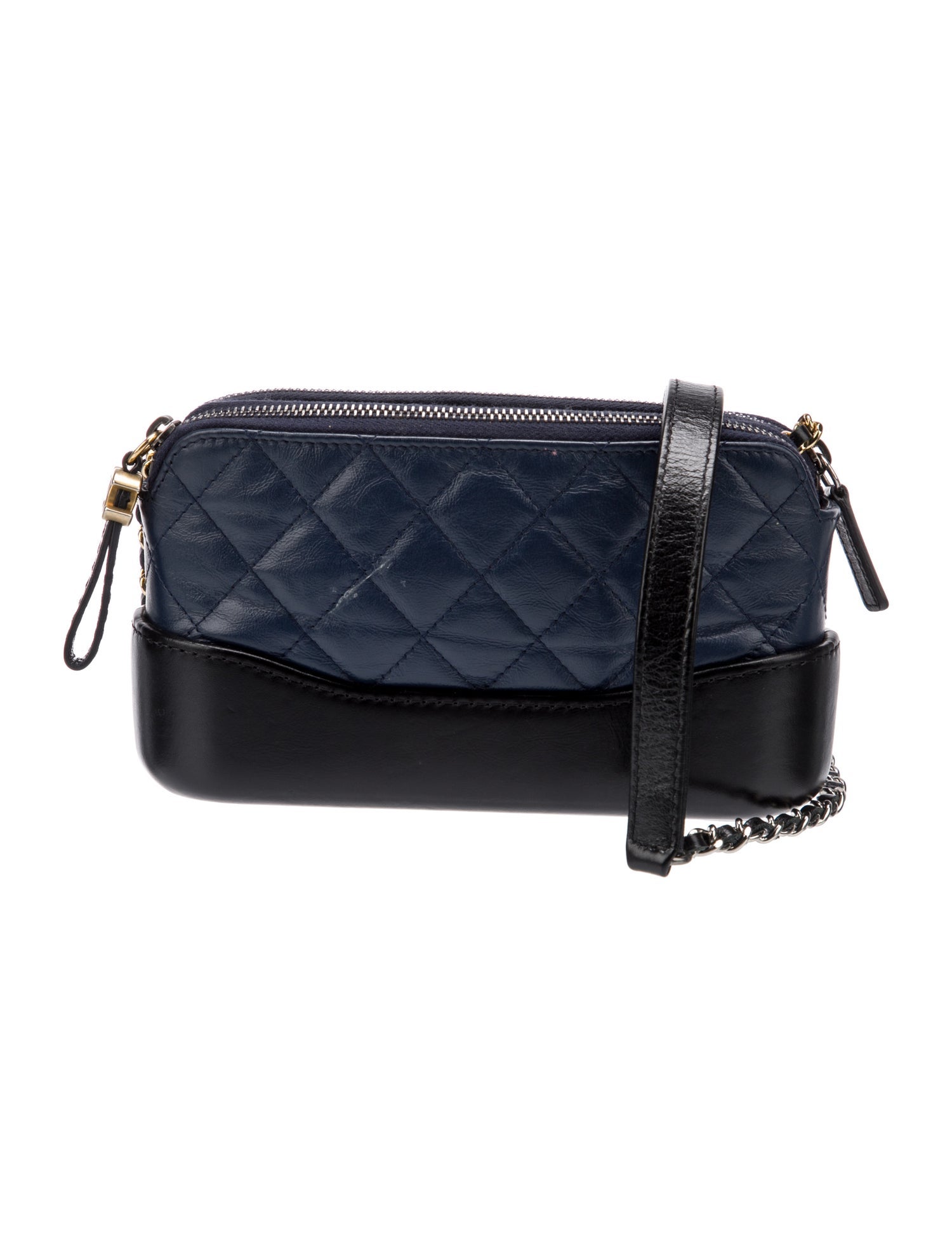 Chanel Gabrielle Double Zip Clutch w Chain