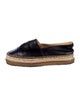 Chanel Interlocking CC Logo Leather Espadrilles