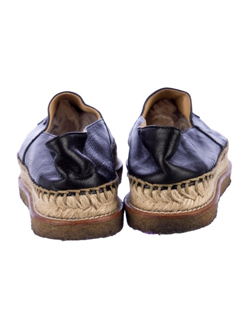 Chanel Interlocking CC Logo Leather Espadrilles